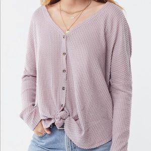 out from under jojo thermal button-front top